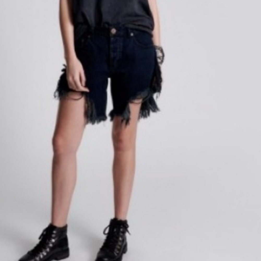 NWT One Teaspoon Black Jean Shorts